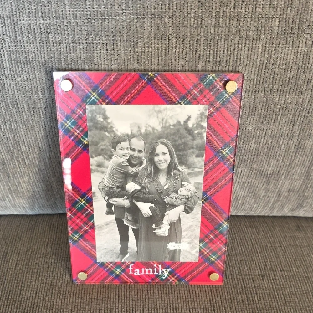 Mud Pie Red Plaid Photo Frame, 